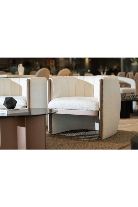 Cream Boucle Accent Chair | OROA Modern Joselyn | Oroa.com