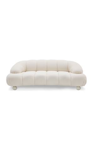 White Channeled Loveseat | OROA Modern Duran | Oroa.com
