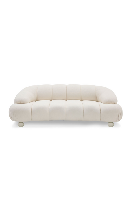 White Channeled Loveseat | OROA Modern Duran | Oroa.com