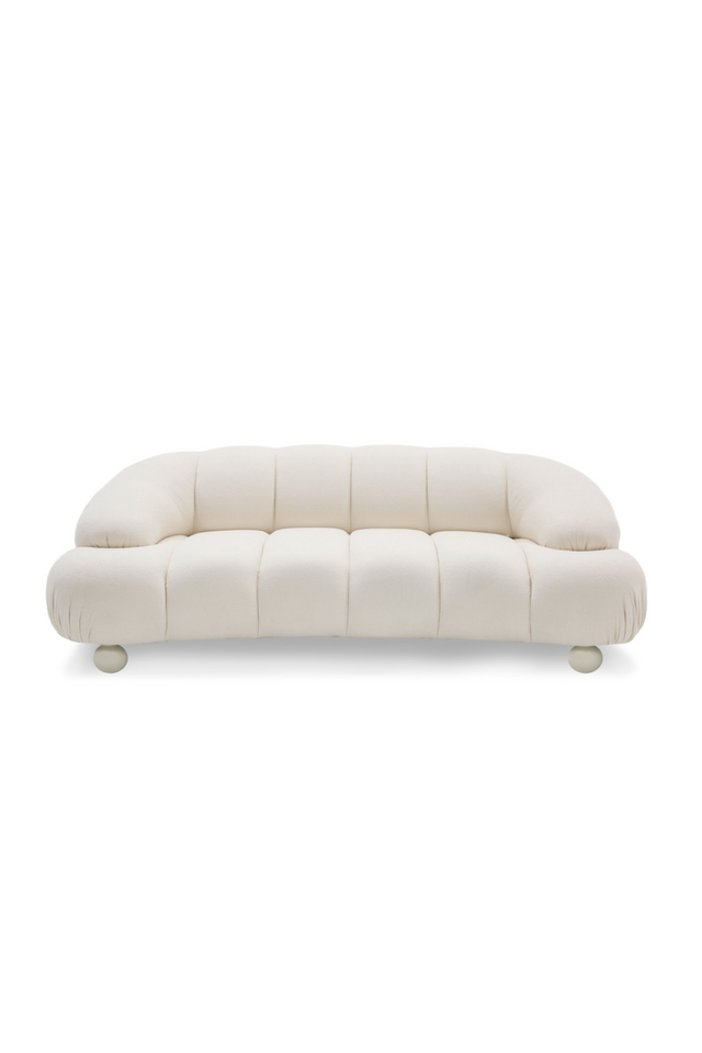 White Channeled Loveseat | OROA Modern Duran | Oroa.com