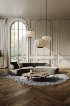 Curved Gray Sectional Sofa | OROA Modern Lakota | Oroa.com