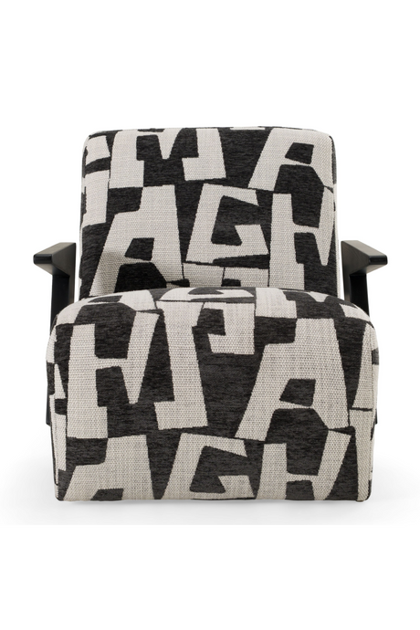Black & White Patterned Accent Chair | OROA Modern Leana | Oroa.com