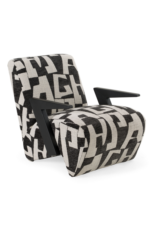 Black & White Patterned Accent Chair | OROA Modern Leana | Oroa.com