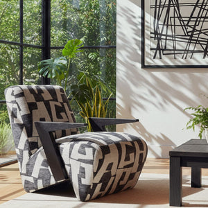   Black & White Patterned Accent Chair | Oroa.com