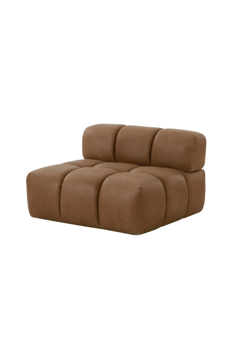 Brown Leather Armless Seat | OROA Modern Everest | Oroa.com