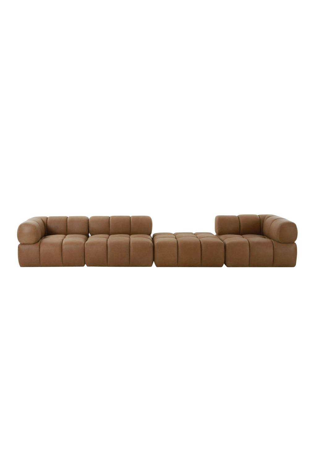 Brown Leather Armless Seat | OROA Modern Everest | Oroa.com
