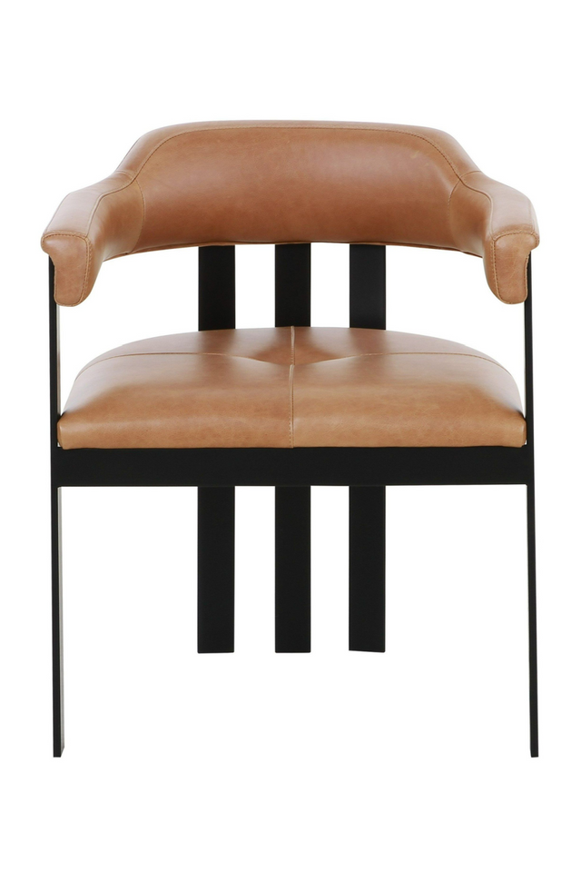 Brown Leather Dining Chair | OROA Modern Hazen | Oroa.com