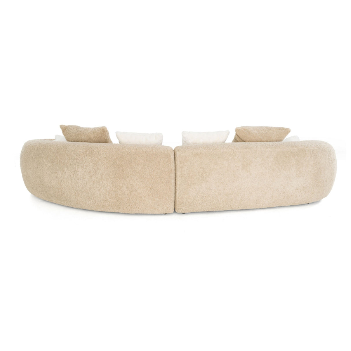   Tan Curved Sectional Sofa | Oroa.com