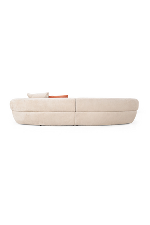 Beige Curved Sectional Sofa | OROA Modern Knight | Oroa.com