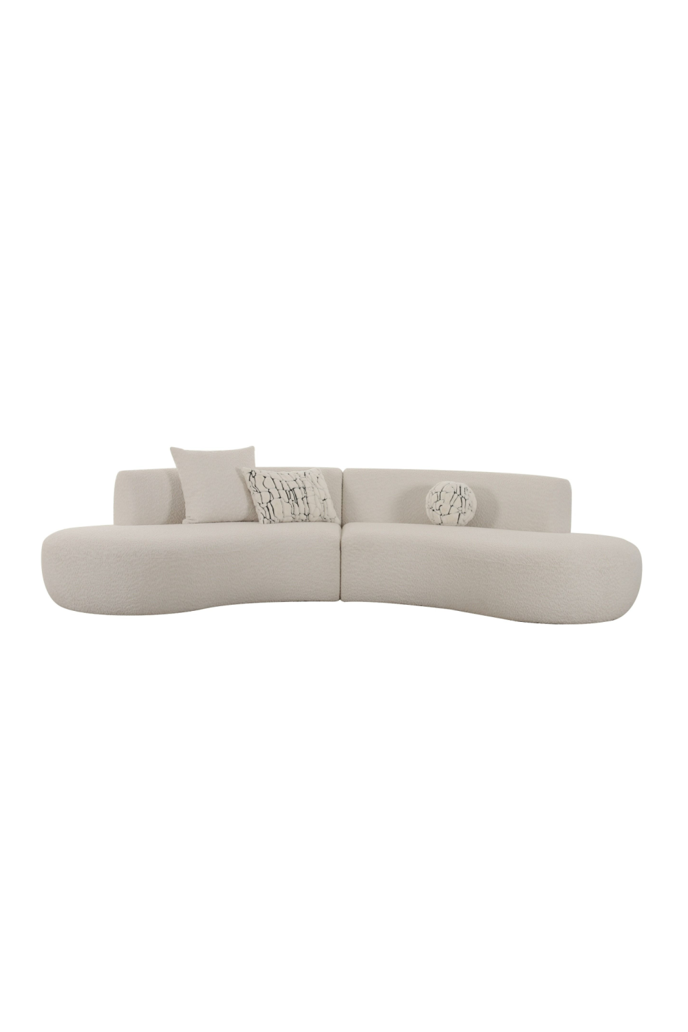 Curved Symmetrical Sectional Sofa | OROA Modern Weldon | Oroa.com