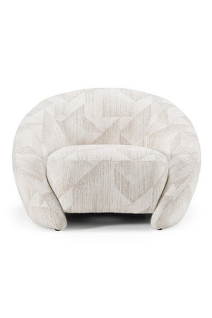 Beige Patterned Fabric Accent Chair | OROA Modern Gentle | Oroa.com