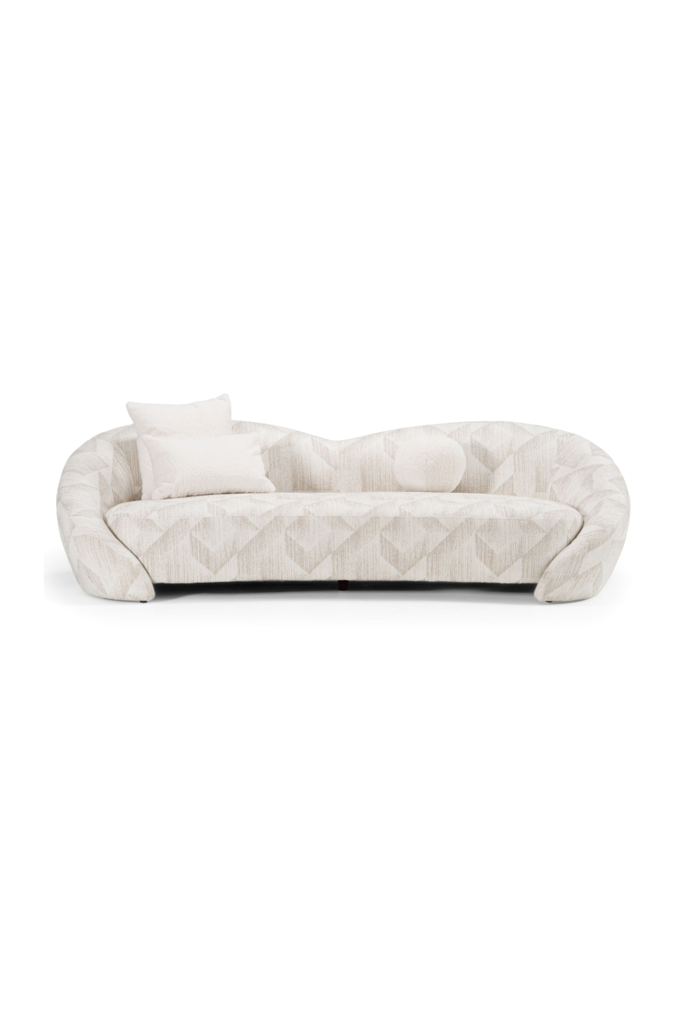 Beige Patterned Fabric Sofa | OROA Modern Gentle
