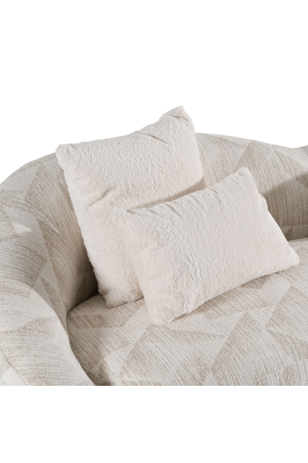 Beige Patterned Fabric Sofa | OROA Modern Gentle