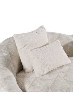 Beige Patterned Fabric Sofa | OROA Modern Gentle