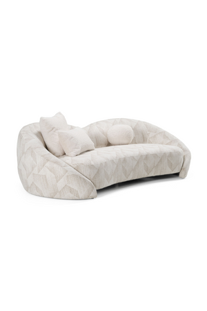 Beige Patterned Fabric Sofa | OROA Modern Gentle