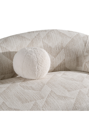 Beige Patterned Fabric Sofa | OROA Modern Gentle
