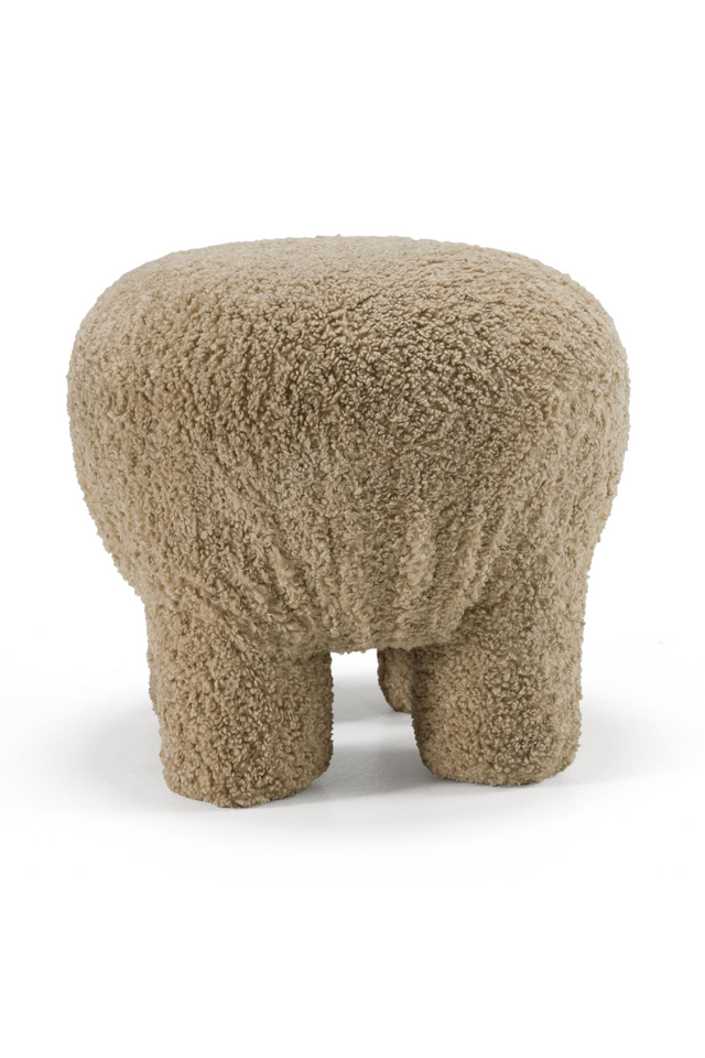 Tan Round Ottoman | OROA Modern Trevor | Oroa.com