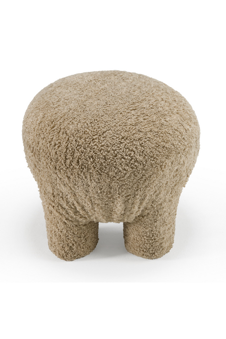 Tan Round Ottoman | OROA Modern Trevor | Oroa.com
