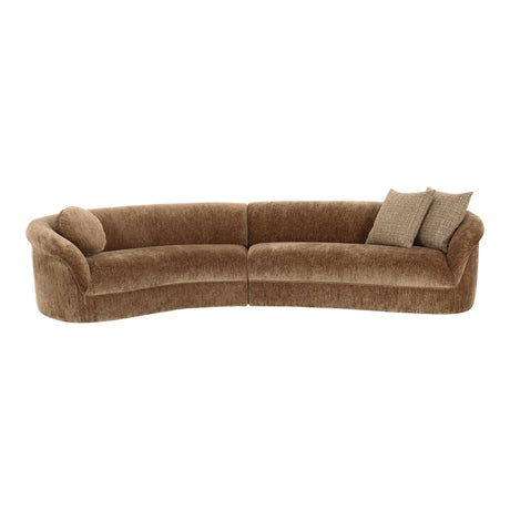   Brown Curved Sectional Sofa | Oroa.com