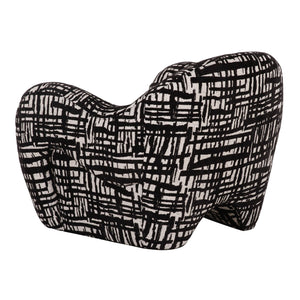   Black & Beige Patterned Accent Chair | Oroa.com