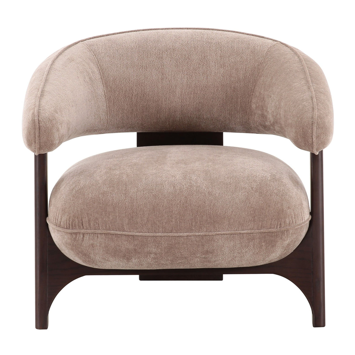   Tan Curved-Back Accent Chair | Oroa.com