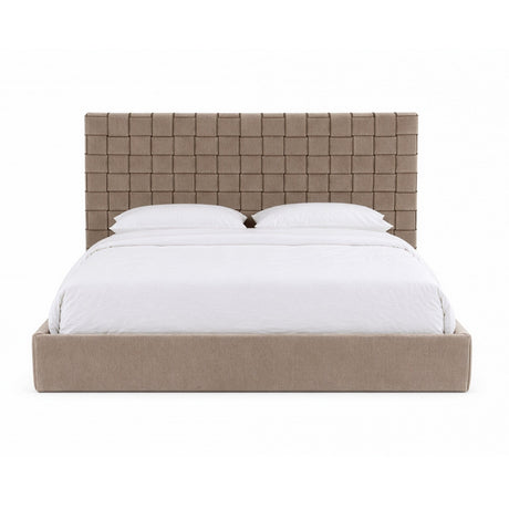   Taupe Woven King Bed | Oroa.com