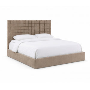   Taupe Woven King Bed | Oroa.com