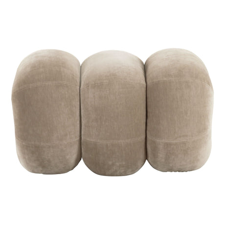   Taupe Fabric Ottoman | Oroa.com