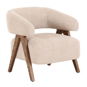   Ash Framed Beige Accent Chair | Oroa.com