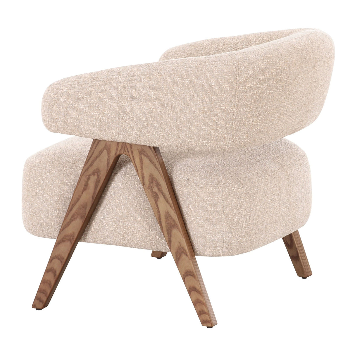   Ash Framed Beige Accent Chair | Oroa.com