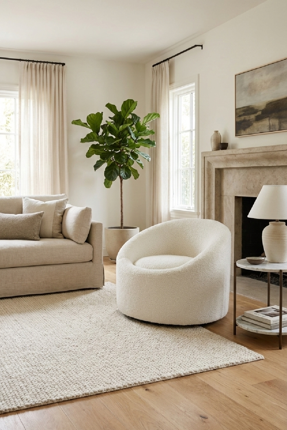 Round Upholstered Accent Chair | OROA Modern Frontier | Oroa.com