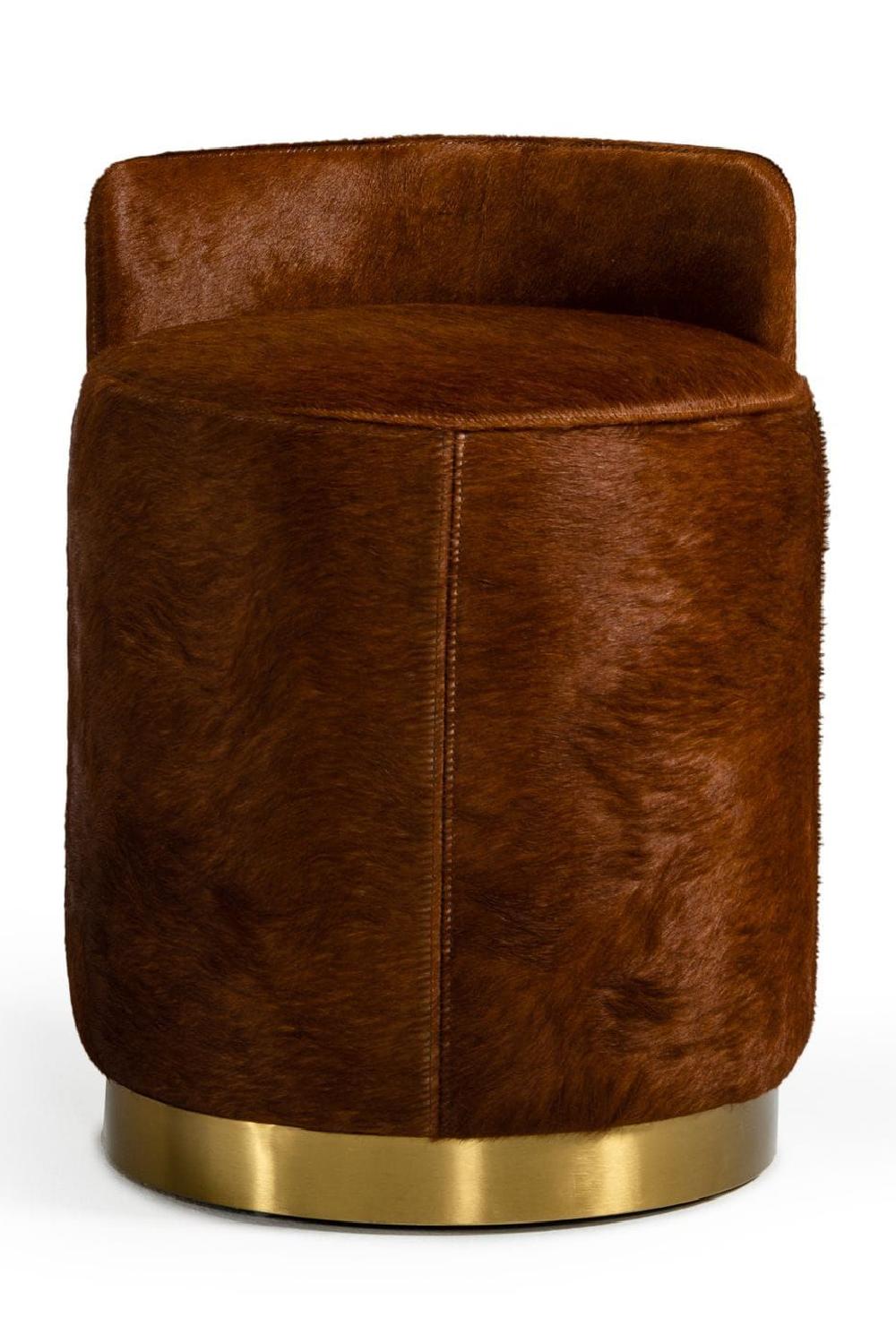 Brown Cowhide Leather Ottoman | OROA Modern Belvista | Oroa.com