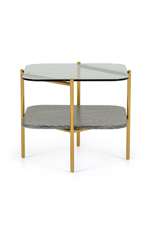 Gold-Framed Glass End Table | OROA Modern Cari | Oroa.com