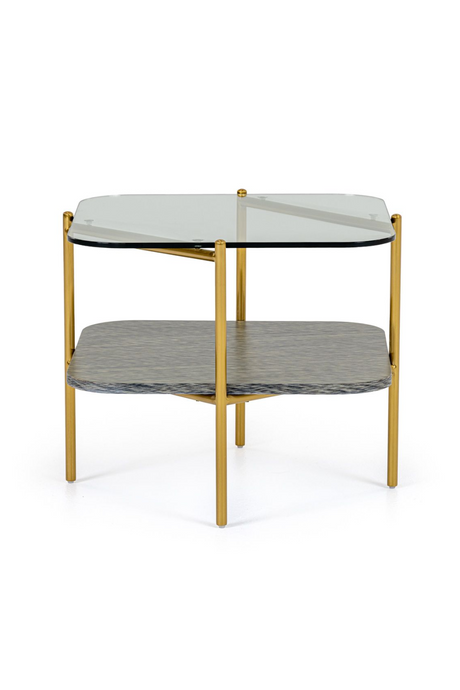 Gold-Framed Glass End Table | OROA Modern Cari | Oroa.com