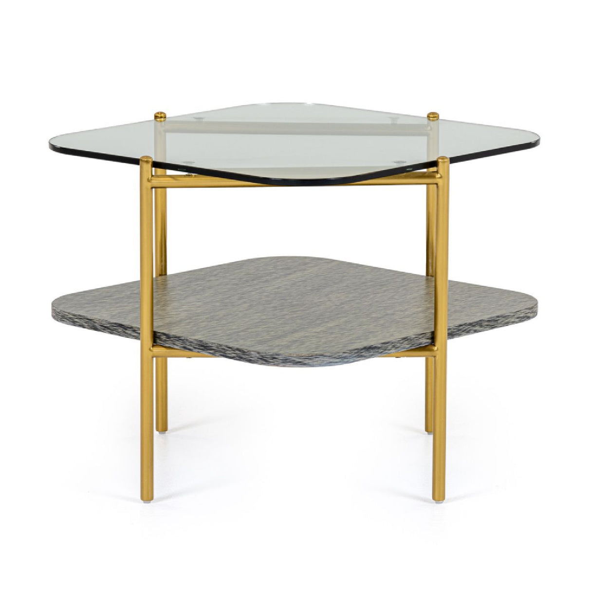   Gold-Framed Glass End Table | Oroa.com