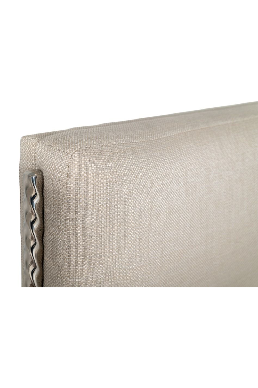Cream Woven Fabric Bed | OROA Modern Bergeron | Oroa.com