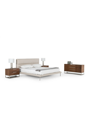 Cream Woven Fabric Bed | OROA Modern Bergeron | Oroa.com