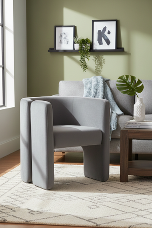 Gray Velvet Accent Chair | OROA Modern Tirta | Oroa.com
