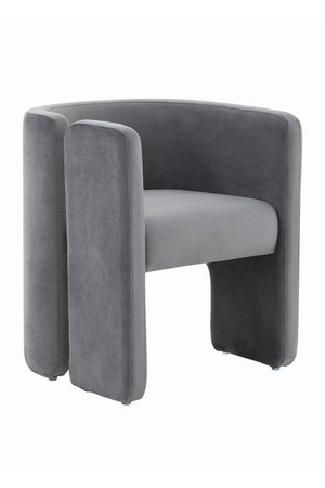 Gray Velvet Accent Chair | OROA Modern Tirta | Oroa.com