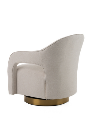 Beige Swivel Accent Armchair | OROA Modern Worley | Oroa.com