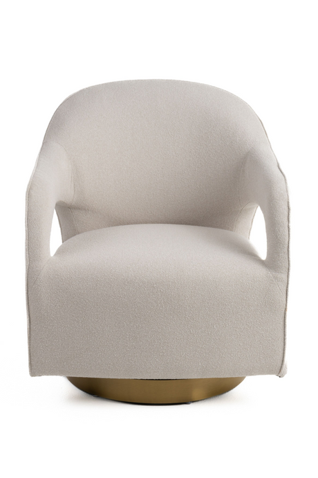 Beige Swivel Accent Armchair | OROA Modern Worley | Oroa.com