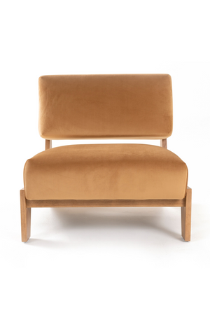Wood Framed Velvet Lounge Chair | OROA Modern Tucker | Oroa.com