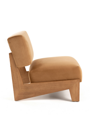 Wood Framed Velvet Lounge Chair | OROA Modern Tucker | Oroa.com