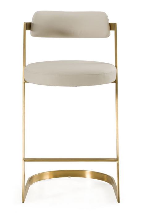 Gold Framed Cantilevered Counter Stool | OROA Modern Shandra | Oroa.com