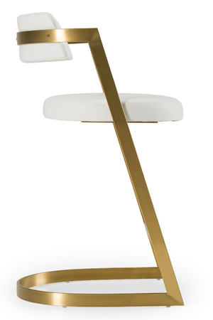 Gold Framed Cantilevered Counter Stool | OROA Modern Shandra | Oroa.com