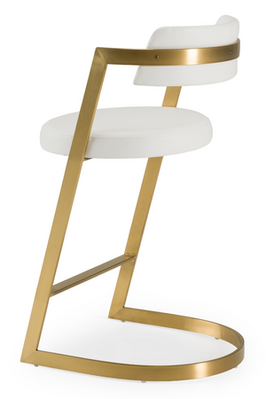 Gold Framed Cantilevered Counter Stool | OROA Modern Shandra | Oroa.com