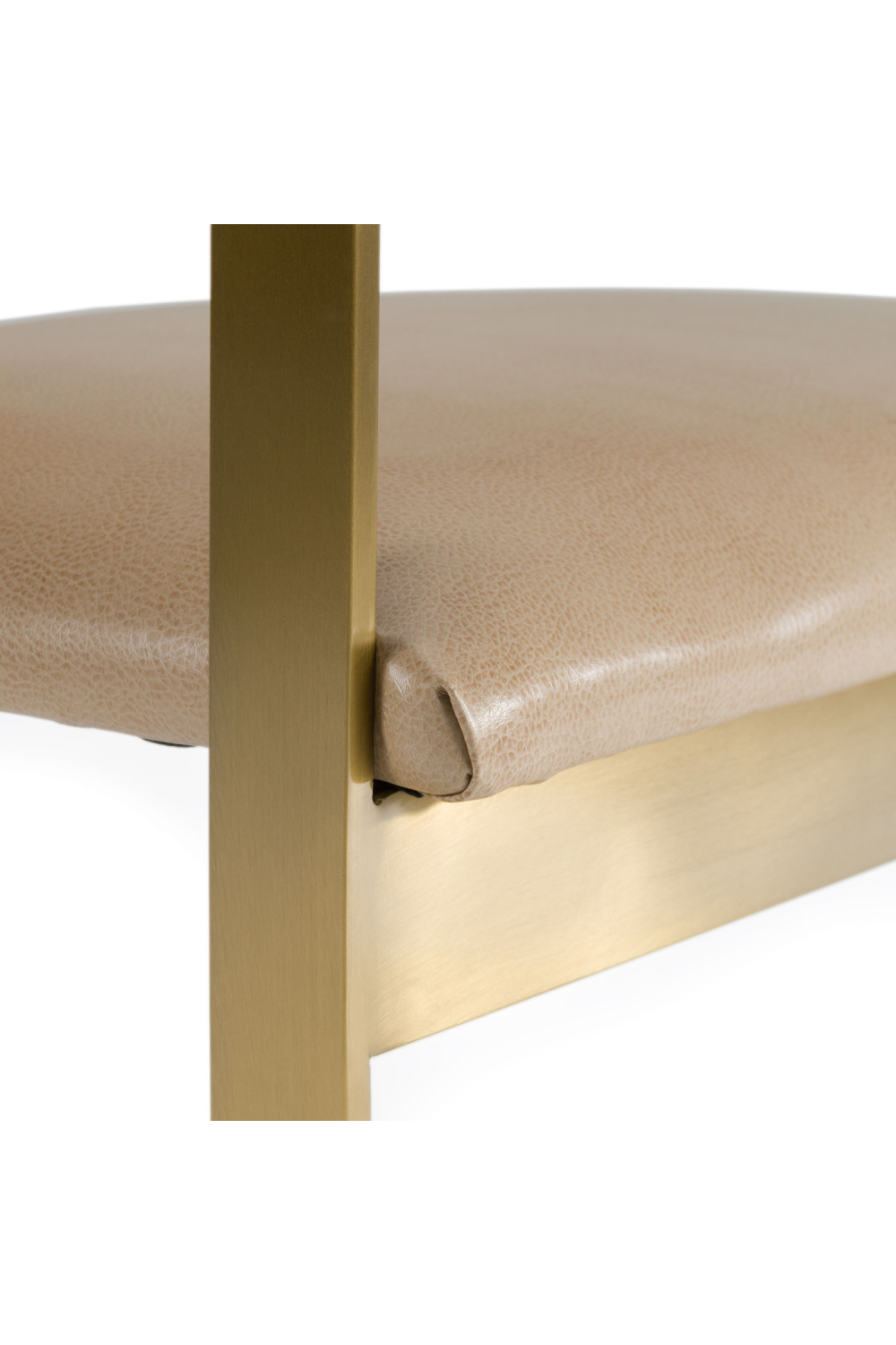 Brown Leather Curved Dining Chair | OROA Modern Boswell | Oroa.com