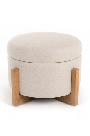 Beige Linen Storage Ottoman | OROA Modern Sada | Oroa.com