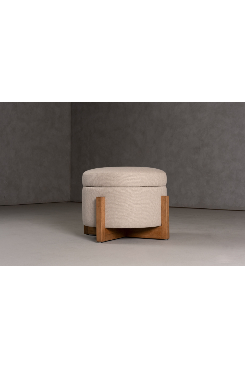 Beige Linen Storage Ottoman | OROA Modern Sada | Oroa.com