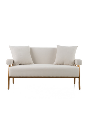 White Fabric Loveseat | OROA Modern Cynthia